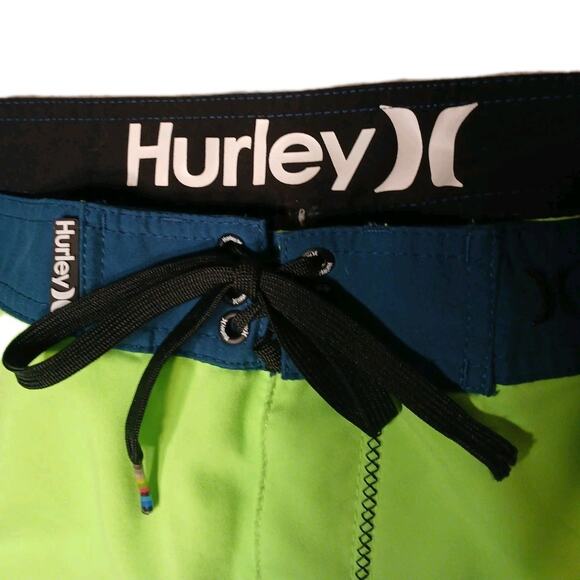 Hurley Block Party Swim Boardshorts Mens Size 36 Tropical Trunks Striped Sport - Picture 5 of 16